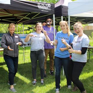 The MABRRI team after competing in the egg race.