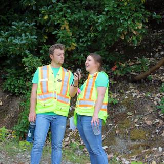 Alex and Roxanne, the super serious instructors.